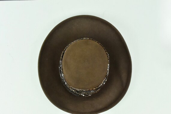 1980s  FRANK OLIVE Brown Wool Felt  Hat ......Sol… - image 5