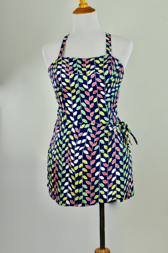 1950/60s GABAR Swimsuit with VIBRANT  Abstract Vi… - image 3