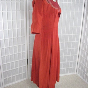 Early 1950s Red Crepe Dress With Beaded Lace - Etsy