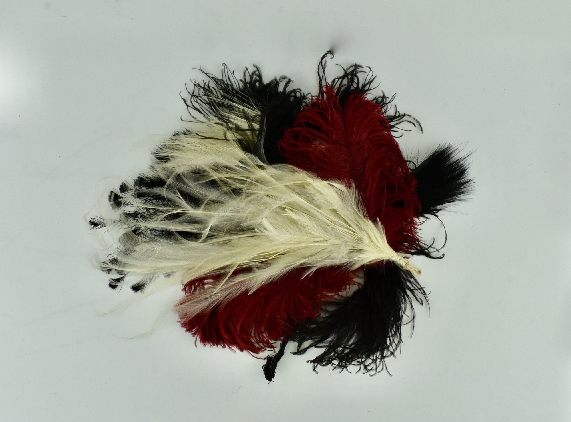 Lot of Victorian Black Ostrich Unused Millinery Feathers 