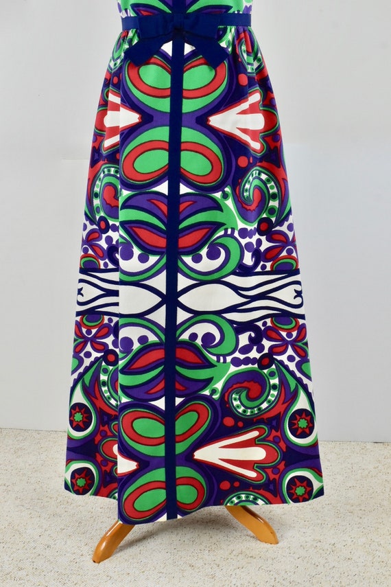 1960s Shannon Rodgers PSYCHEDELIC Long  Dress ...… - image 5
