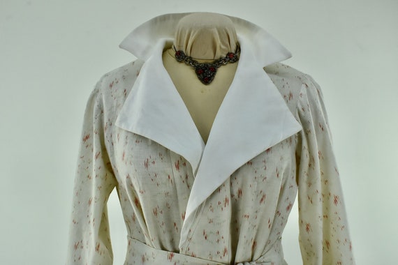 1920/30s Art Deco Textured Cotton Robe........ si… - image 4