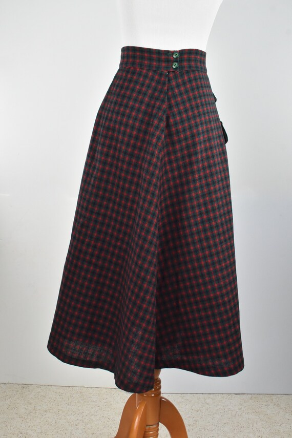 1940/50s  Red, Green & Black  Rockabilly  Check W… - image 6