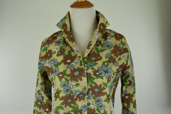 1960/70s Floral Blouse by Laura Mae.........UNWOR… - image 1