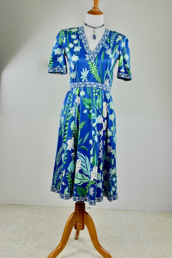 1970s Averardo Bessi Floral Cotton Knit Dress.....