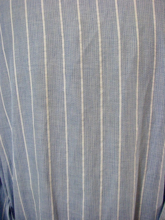 1910/20s Mens Haynes & Co. Blue Striped Cotton Ro… - image 6