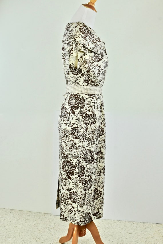 1950s Shantung Silk  Wiggle Dress.......STUNNING … - image 7