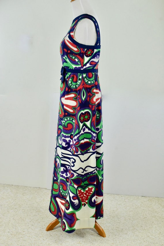 1960s Shannon Rodgers PSYCHEDELIC Long  Dress ...… - image 9