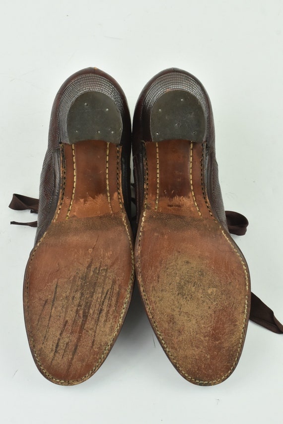 1930s REPTILE  Hand Sewn  SHENANIGANS Oxfords....… - image 7
