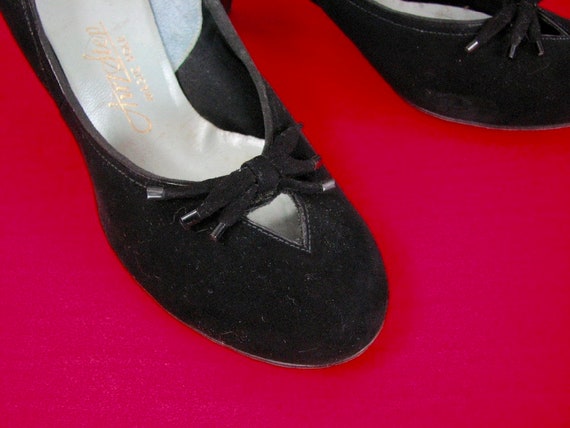 1950s Black Suede  Heels  by Air Step .........  … - image 3