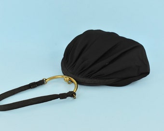 1950s GARAY  Black Faille Evening Purse