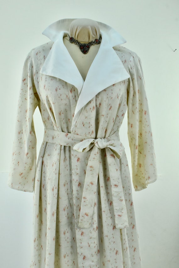 1920/30s Art Deco Textured Cotton Robe........ si… - image 2