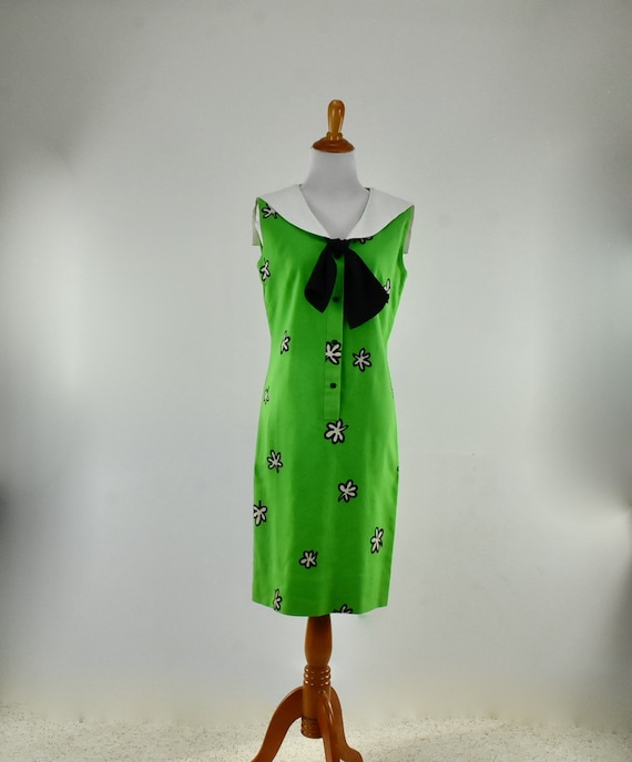1960s Tori Richard Sailor Dress .......size 8 / Me