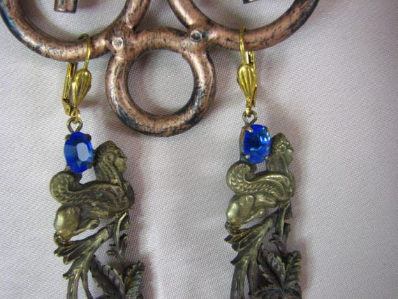 Authentic Art Nouveau Pierced Earrings/Czechoslov… - image 3