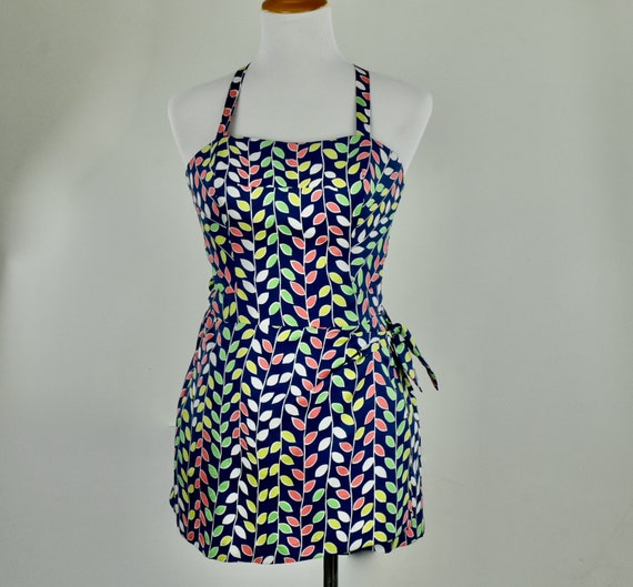 1950/60s GABAR Swimsuit with VIBRANT  Abstract Vi… - image 1