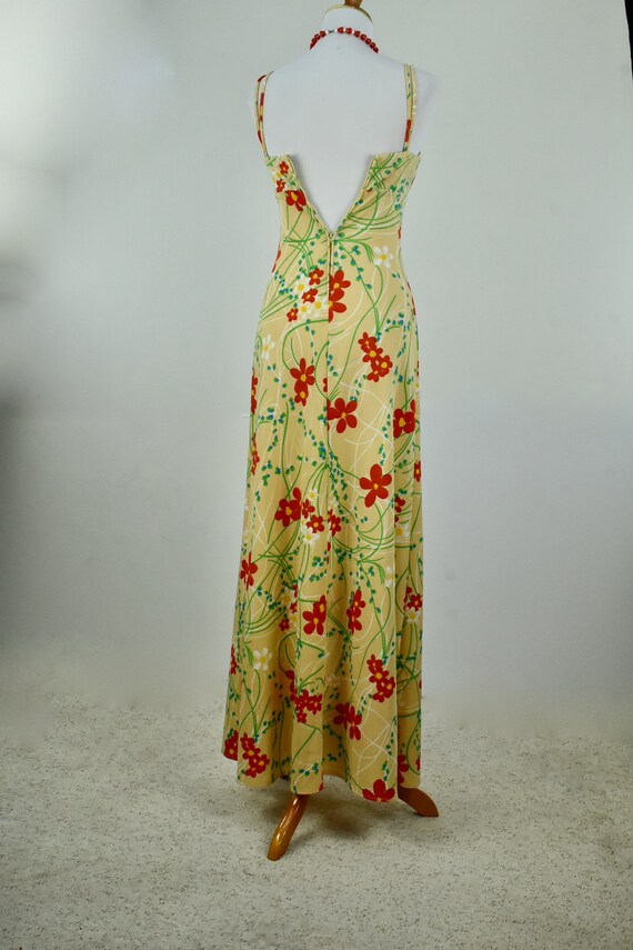 1970s JACK HARTLEY Polyester Maxi Dress.......siz… - image 5