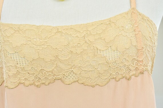 1920s Peach  Silk Step In Chemise... with HAND MA… - image 3