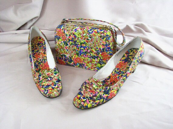 1960s Matching Psychedelic Shoes/John Jerro & Ha