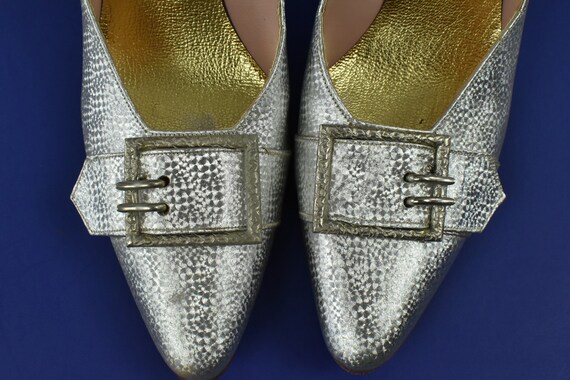 1950/60s  METALLIC SILVER Ensemble ..... Stiletto… - image 5