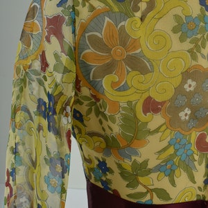 1970s Jack Bryan Chiffon GRANNY Dress........size Medium / 8 image 4