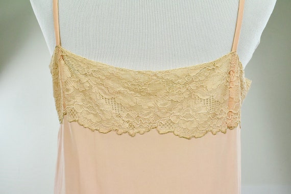 1920s Peach  Silk Step In Chemise... with HAND MA… - image 9