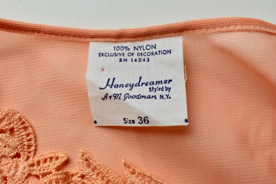 1960s CANTALOUPE  Nylon Nightgown / Unworn - MINT… - image 7