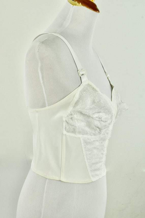 1960s WHITE  Long line  Brassiere by Lady Suzanne… - image 3