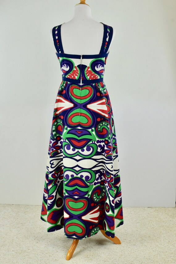 1960s Shannon Rodgers PSYCHEDELIC Long  Dress ...… - image 6