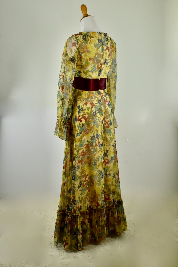 1970s Jack Bryan Chiffon GRANNY Dress........size… - image 2