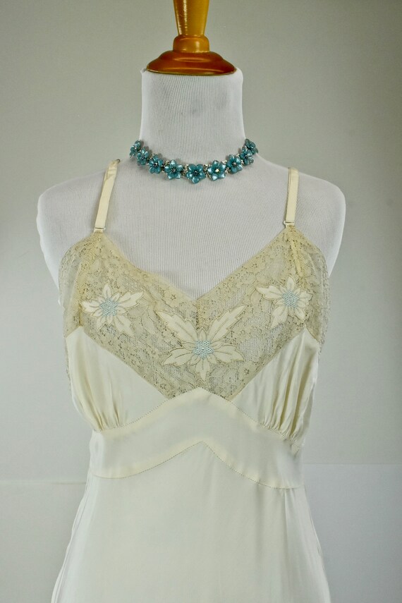 1940/50s Rayon Slip/ Nightgown by LAURA LANE....