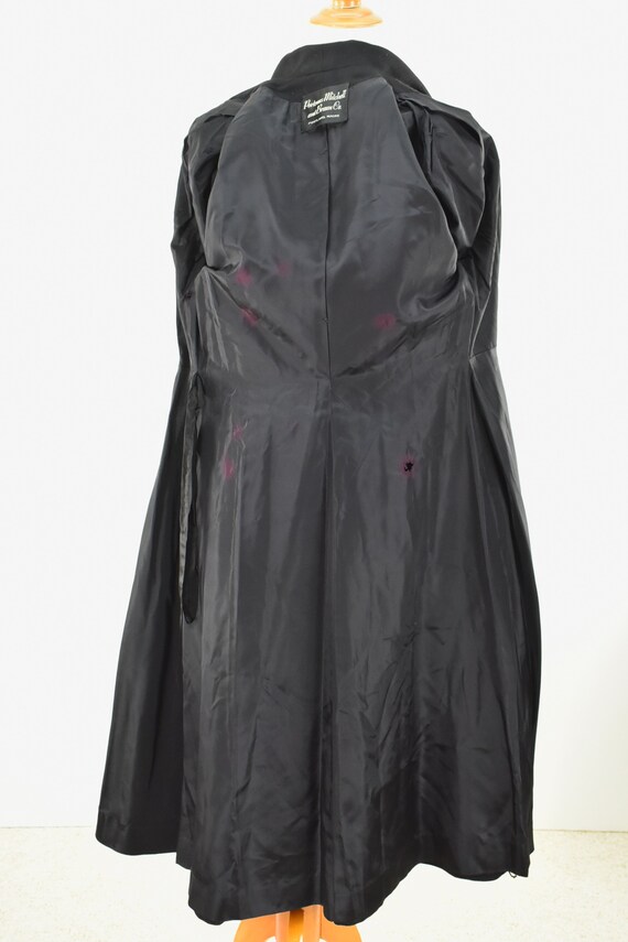 1940s PRINCESS / New Look  Black Crepe Wool Coat.… - image 8