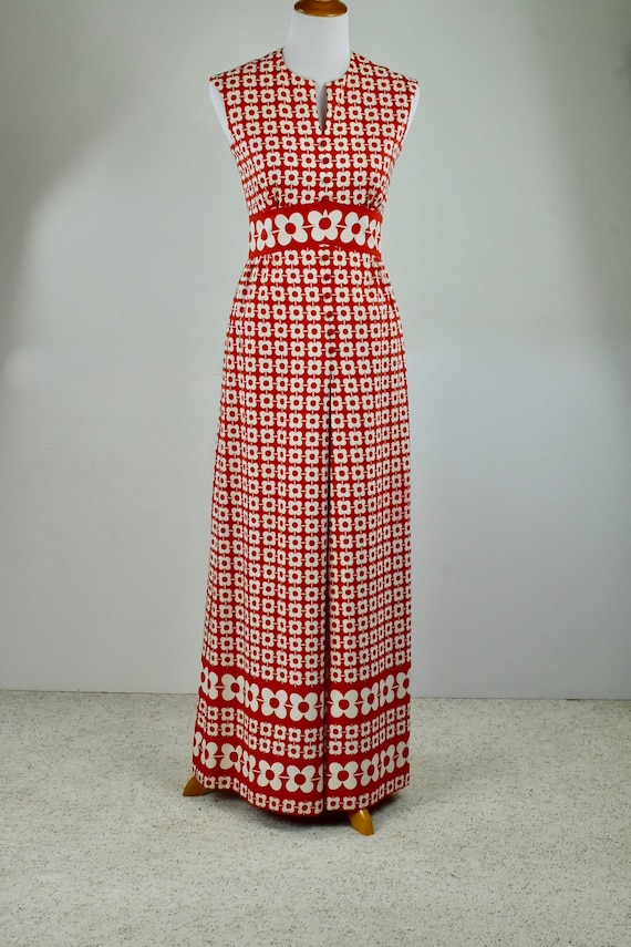 1960s Jay Anderson / POSH Red & White MOD Long Dr