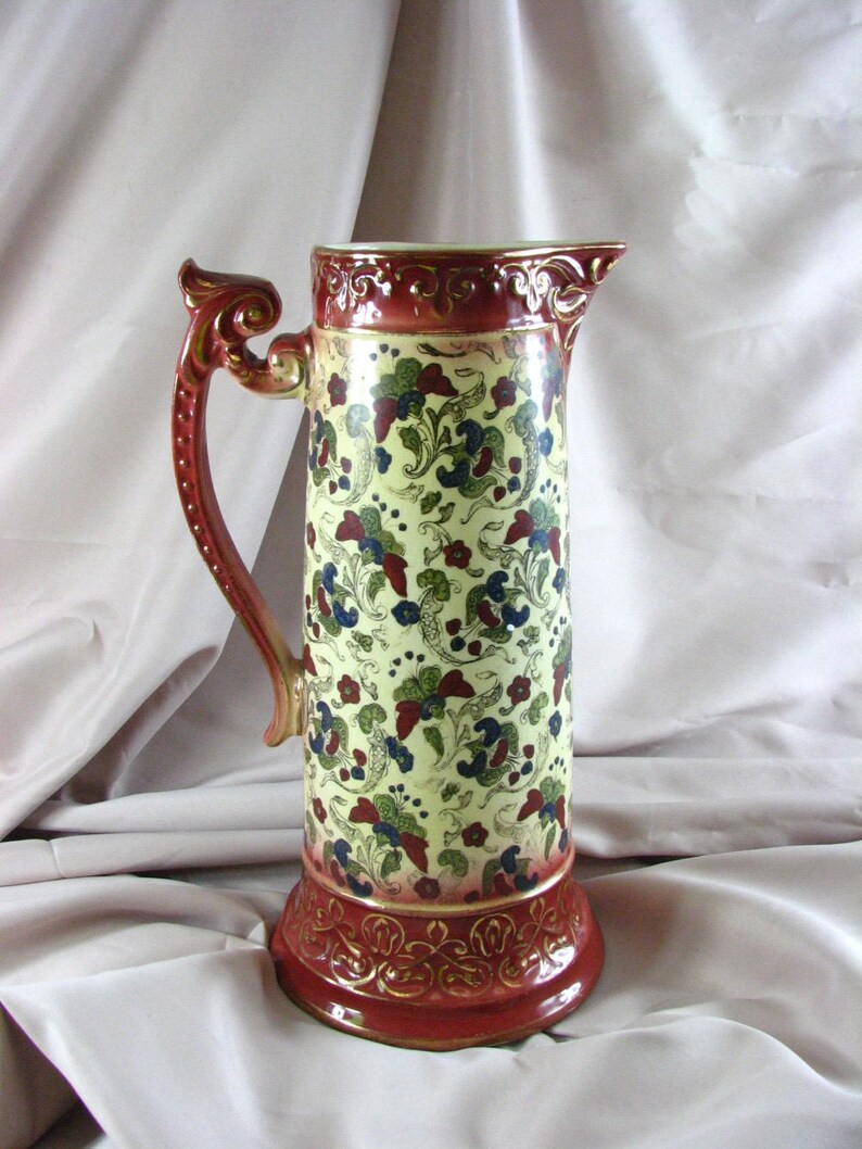 Antique Haynes Ware Tall Pottery Pitcher / Jug Etsy