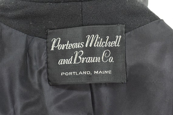 1940s PRINCESS / New Look  Black Crepe Wool Coat.… - image 9