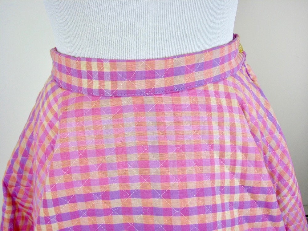 1950s Quilted ROCKABILLY Circle Skirt In Pink & Lavender | Etsy