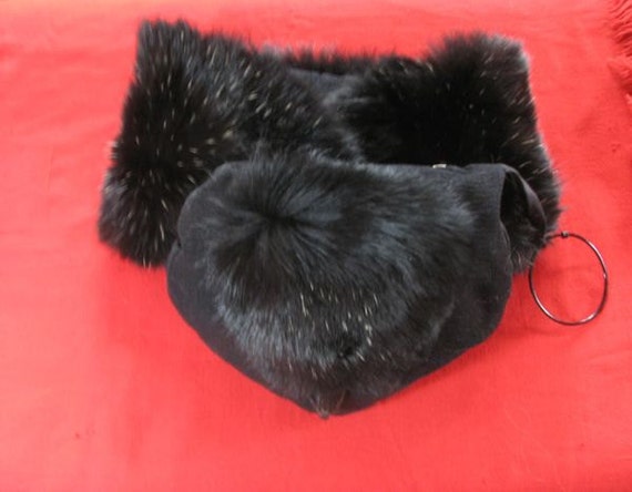 1930s Badger Muff Purse and Collar Set