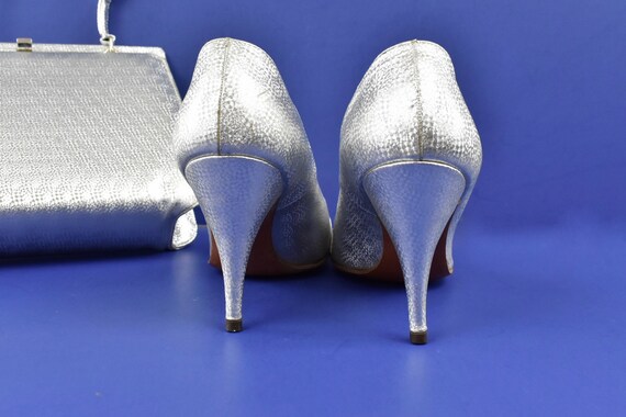 1950/60s  METALLIC SILVER Ensemble ..... Stiletto… - image 7