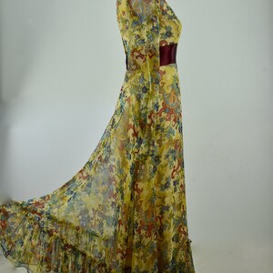 1970s Jack Bryan Chiffon GRANNY Dress........size Medium / 8 image 8