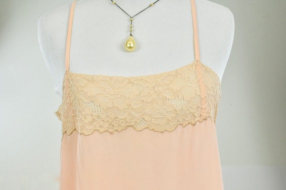 1920s Peach  Silk Step In Chemise... with HAND MA… - image 2