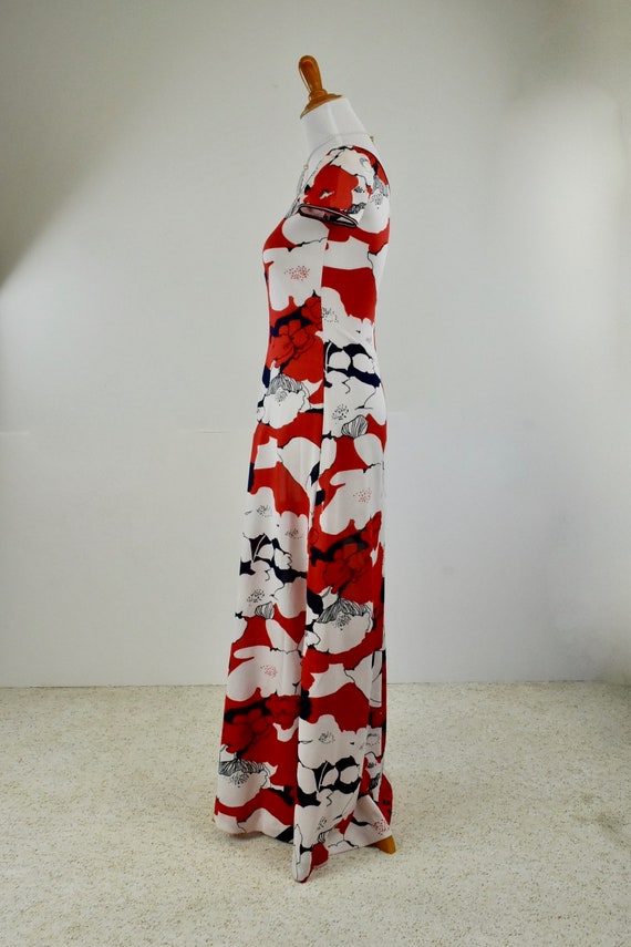1960/70s GOLDWORM Polyester Knit  Long Dress ....… - image 4