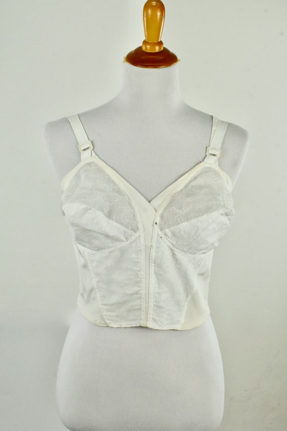 1960s WHITE Long Line Brassiere by Lady Suzanne  40 C 