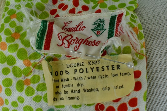 1970s Emilio Borghese  Polyester Knit  Dress ....… - image 8