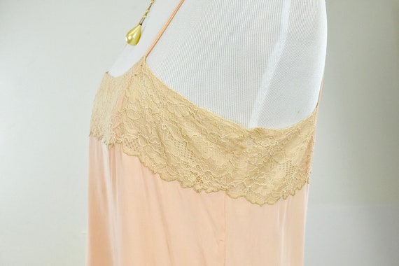 1920s Peach  Silk Step In Chemise... with HAND MA… - image 7