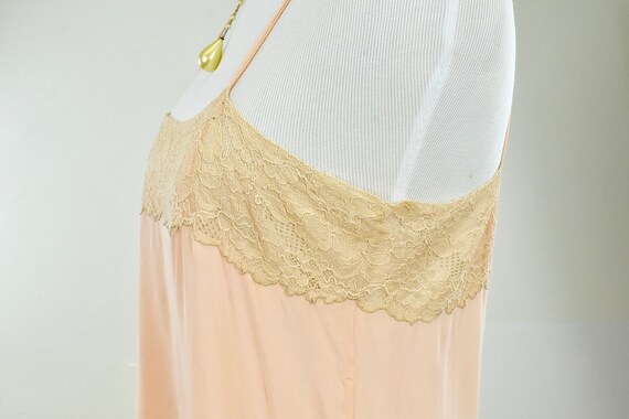 1920s Peach  Silk Step In Chemise... with HAND MA… - image 7