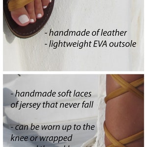 Gladiator Sandals Women, Brown Flat Sandals, Lace up Sandals, Greek Sandals Goddesses, Boho Flats, Leather Flats, ATHENA Custom Made image 3