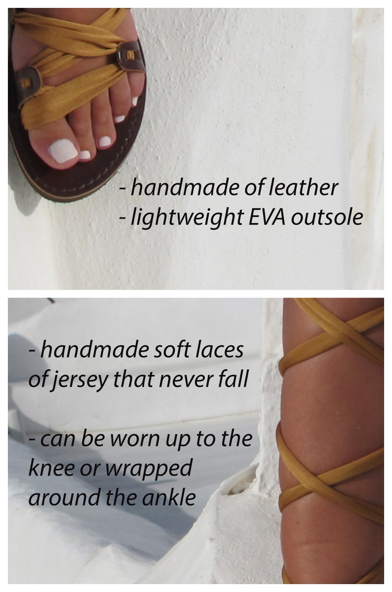 Gladiator Sandals Women, Brown Flat Sandals, Lace up Sandals, Greek Sandals Goddesses, Boho Flats, Leather Flats, ATHENA Custom Made 画像 3