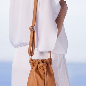 Bucket Bag Small Handcrafted from Soft Leather