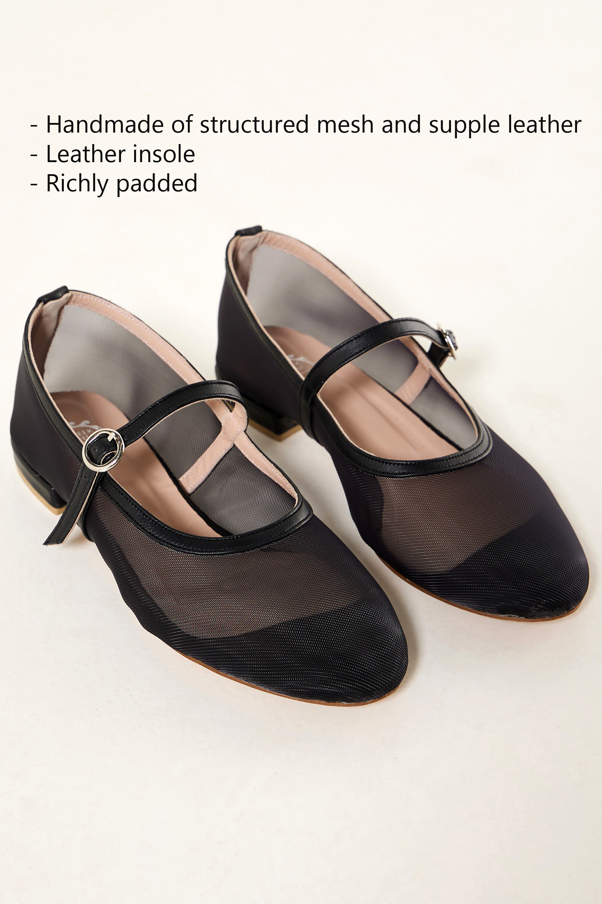 靴 Her lip to Mary Jane Mesh Flats Black Mesh Flats, Mary Jane Flats, Mesh Flats With Leather