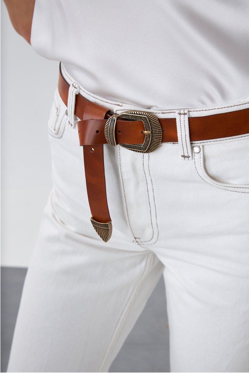 Leather Belt Women White Leather Belt Women