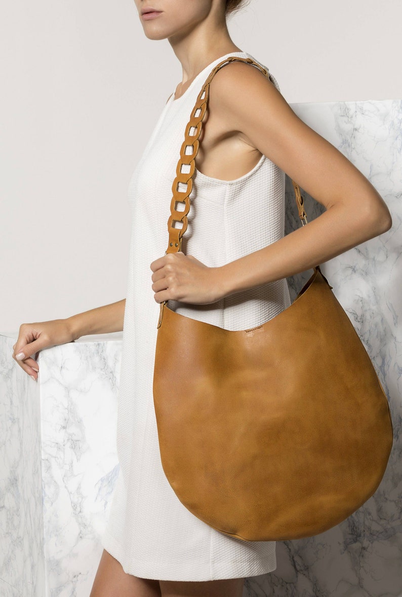 Shoulder Leather Bag, Tan Leather Bag, Brown Leather Bag, Women Leather Bag, Boho Leather Bag, Kyveli Made to Order image 1